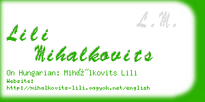 lili mihalkovits business card